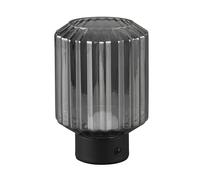 Reality Leuchten R57761154 Lord R57761154 Lampe de table à 4 LED avec batterie en métal noir mat et verre fumé 1,5 W