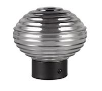 Reality Leuchten R57771154 Earl R57771154 Lampe de table à 4 LED avec batterie en métal noir mat et verre fumé 1,5 W