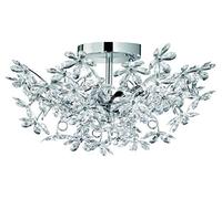 Reality Leuchten R60014017 Flower Plafonnier en métal chromé 50 x 50 x 25 cm