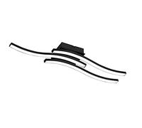 Reality Leuchten R62473132 Route Plafonnier LED en métal noir mat avec 3 LED 5 W