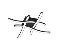 Reality Leuchten R62474132 Route Plafonnier LED en métal noir mat avec 4 LED 5 W