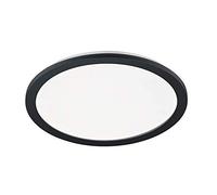 Reality Leuchten R62922432 Camillus Plafonnier LED en plastique noir mat et acrylique blanc avec LED 24 W