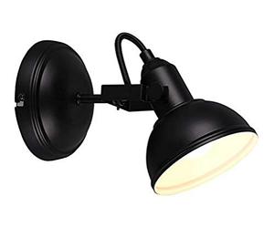 Reality Leuchten R80151032 Gina Spot Mural en Métal Noir Mat 1 Ampoule E14