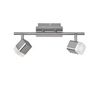 Reality Leuchten R82152107 Plafonnier, Métal, 4 W, Nickel Matt/Weiß