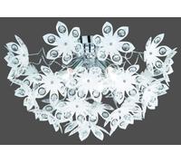 Reality Leuchten RealityTrio Plafonnier Lampe, Métal Chromé/Fleurs Acryliques, Ã¿