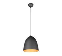 Reality Leuchten RIO, Lampe de table, Burton 1xE14, max.28,0 W Organza, Fumé, Corps: Métal, noir mat Ø:12,5cm, H:28,5cm Interrupteur de cordon,IP20,Sans illuminant