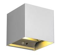 Reality Leuchten Talent R27759187 Applique murale LED à batterie en métal couleur titane, support mural magnétique, avec 2 x 0,5 W, capteur crépusculaire, détecteur de mouvement, éclairage haut et bas
