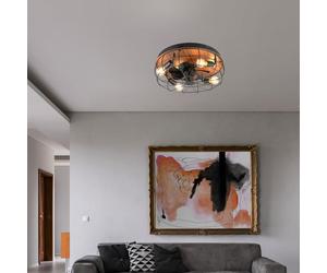 Reality Leuchten Trodheim Plafonnier avec ventilateur, E27, R61105032,