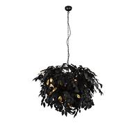 Reality, Lustre, Leavy 4xE14, max.28,0 W Plastique, Noir, Corps: Métal, noir mat Ø:70,0cm, H:150,0cm Modèle déposé,IP20,Sans illuminant,Réglable en hauteur