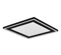 Reality, Plafonnier, Bologna incl. 1 x LED,SMD,36,0 Watt,4000K,5100 Lm. Plastique, Blanc, Corps: Métal, Chrome L:50,0cm, L:48,0cm, H:28,0cm 4000K
