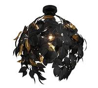 Reality, Plafonnier, Leavy 1xE27, max.28,0 W Plastique, Noir, Corps: Métal, noir mat Ø:38,0cm, H:58,0cm Modèle déposé,IP20,Sans illuminant