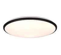 Reality, Plafonnier, Limbus incl. 1 x LED,SMD,34,0 Watt,3000K,4100 Lm. Plastique, blanc mat, Corps: Plastique, noir mat Ø:50,0cm, H:7,5cm,IP20