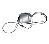 Reality, Plafonnier, Perugia incl. 1 x LED,SMD,28,0 Watt,4000K,3400 Lm. Plastique, Blanc, Corps: Métal, Chrome L:60,0cm, L:18,0cm, H:22,0cm Réglable avec interrupteur,IP20,4000K,Conforme ErP 2017/1369