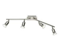 Reality Nimes Spot De Plafond Moderne À 4 Lumières Nimes Barre Nickel Mat 3000k Gris
