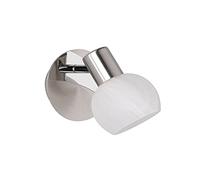 Reality, Spot, Antibes 1xE14, max.28,0 W Verre, Albâtre, Corps: metal, Nickel mat L:11,0cm, L:12,0cm, H:17,0cm IP20