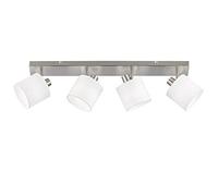 Reality Spot Bar Tommy R80334001, Nickel Mat, Abat-jour Tissu Blanc