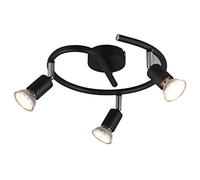 Trio-Leuchten Spot Paris 1xGU10 max. 35 W métal noir mat Ø8×H11 cm sans ampoule