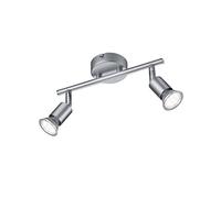 Reality, Spot, Paris incl. 2 x LED,GU10,3,0 Watt,3000K,230 Lm. Corps: metal, Titane L:25,0cm, L:8,0cm, H:13,5cm IP20