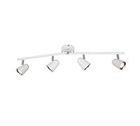 Reality, Spot, Toulouse incl. 4 x LED,SMD,3,5 Watt,3000K,400 Lm. Corps: Plastique, blanc mat L:78,0cm, L:9,0cm, H:17,0cm Pivotant,IP20,Non variable