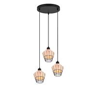 Reality, Suspension, Borka 3xE27, max.40,0 W Corps: Maillage rotin, naturel Ø:41,0cm, H:150,0cm IP20,Sans illuminant,Réglable en hauteur