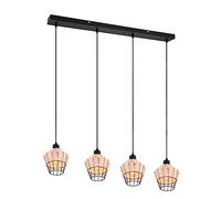 Reality, Suspension, Borka 4xE27, max.40,0 W Corps: Maillage rotin, naturel L:95,0cm, L:17,0cm, H:150,0cm IP20,Sans illuminant,Réglable en hauteur