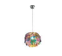 Reality, Suspension, Clover 1xE27, max.40,0 W Plastique, Transparent irisant, Corps: Acryl, Transparent & couleur Ø:40,0cm, H:150,0cm IP20