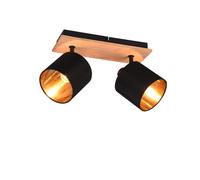 Reality Tommy Spot De Plafond Double Tommy Modern À 2 Lumières, Couleur Bois Multicolore