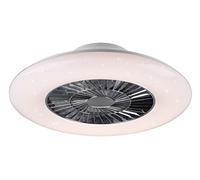 Reality, Ventilateur, Visby incl. 1xLED, Chrome/Blanc Mat