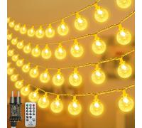 Realky 100 LED Guirlande Lumineuse,15M Guirlande Lumineuse Interieur,Rideau Lumineux Extérieur,IP65 Étancher,8 Modes,Noel Decoration Exterieur,Convient Pour Les mariages, Les Jardins, Les Fêtes, etc.