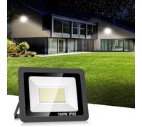 Realky 100W Projecteur LED Extérieur, 10000LM Spot LED 144LEDs Eclairage Exterieur IP65 Etanche, Projecteur Lumière LED 6500K Éclairage Mural d'extérieur pour Jardin, Patio, Garage, Entrée