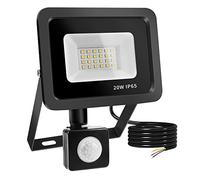 20W Projecteur Avec Détecteur de Mouvement, 24 LEDs Spot Extérieur Avec Détecteur IP65 Etanche, Projecteur Eclairage Exterieur 6500K pour Jardin, Patio, Garage, Entrée