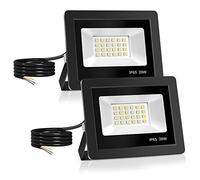Realky 20W Projecteur LED, Spot LED avec 24 LEDs Eclairage Exterieur IP65 Etanche, Projecteur LED Extérieur 6500K Éclairage mural d'extérieur pour Jardin, Patio, Garage, Entrée (2 PCS)