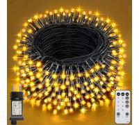 Realky Guirlande Lumineuse de Noël, 38.2M 320 LED Lumières de Noël Intérieur et Extérieure, 8 Modes et Fonction Mémoire Guirlande Lumineuse Sapin pour Balcon, Jardin, Maison Décoration - Blanc Chaud