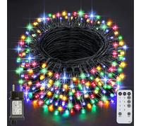 Realky Guirlande Lumineuse de Noël, 38.2M 320 LED Lumières de Noël Intérieur et Extérieure, 8 Modes et Fonction Mémoire Guirlande Lumineuse Sapin pour Balcon, Jardin, Maison Décoration - Multicolore