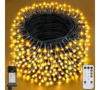 Realky Guirlande Lumineuse de Noël, 62.2M 520 LED Lumières de Noël Intérieur et Extérieure, 8 Modes et Fonction Mémoire Guirlande Lumineuse Sapin pour Balcon, Jardin, Maison Décoration - Blanc Chaud