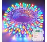 Realky Guirlande Lumineuse de Noël à Piles, 11M 110LED Lumières de Noël Intérieur et Extérieure, 8 Modes et Fonction Mémoire Guirlande Lumineuse Sapin pour Balcon, Jardin, Chambre, Fête - Multicolore
