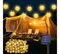 Realky Guirlande Lumineuse Exterieure,8 Modes Guirlande Solaire Exterieur,100 LED IP65 Étanche Guirlande Guinguette Exterieur, Guirlande Exterieur Décoration pour Jardin Terrasse