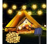 Realky Guirlande Lumineuse Exterieure,8 Modes Guirlande Solaire Exterieur,60 LED IP65 Étanche Guirlande Guinguette Exterieur, Guirlande Exterieur Décoration pour Jardin Terrasse