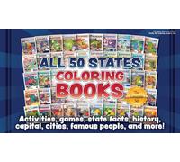 Really Big Coloring Books, Inc. All 50 States Coloring & Activity Book Set, (1800 Pages Total), 36 Pages per State, Educational Collection with State ... up. (All 50 States Coloring Book Collection)