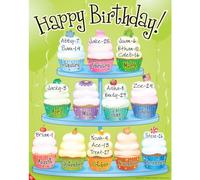 Really Good Stuff Affiche d'anniversaire Cupcakes