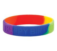 Really Good Stuff Happy Birthday! Silicone Bracelets - 24 bracelets