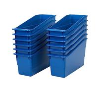 Really Good Stuff Lot de 12 supports durables pour livres et classeurs - Idéal pour les besoins de rangement étroits ou verticaux - Pour livres, magazines, dossiers et classeurs - Organisation de