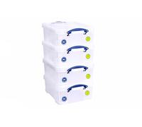REALLY USE BOX Boîte plastique 18 L (L)480 x (P)390 x (H)200 mm couvercle amovible Transparent