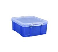 Really Useful Boîte en plastique transparent Box 18B 18 litres avec couvercle (Bleu) (Import Allemagne)