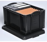 Really useful boîte en plastique transparent box-noir - 48 l 60 x 40 x 31,5 cm