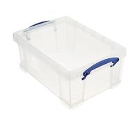 REALLY USEFUL Boîte plastique 9 L transparent incolore, recyclé, couvercle amovible