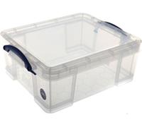 Really Useful Box Boîte de rangement 18 litres transparente claire