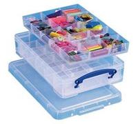 Really Useful Box - Really Useful Box - Boite de 4 Litres Transparente Contenant 1 Diviseur de 15 Cloisons + 1 Trieur de 8 Cases, Transparent