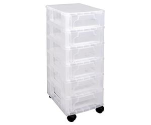 Really Useful Box Tour de rangement fine en plastique avec tiroirs 6 x 3,5 l