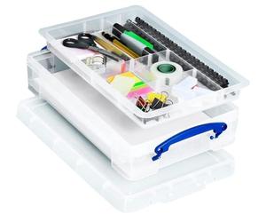 Really Useful Boxes UB4LCO Transparent boite et range-archives - boites et ranges-archives (Transparent, 862 g, 390 x 240 x 85 mm, 335 x 215 x 70 mm)